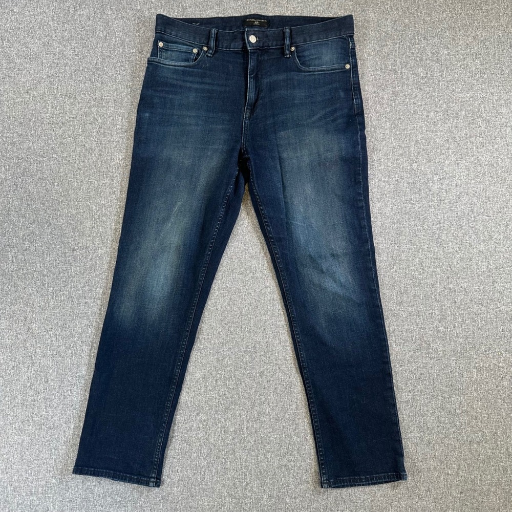 Banana Republic Jeans Mens 33x30 Slim Etroite Dark Blue Stretch Denim